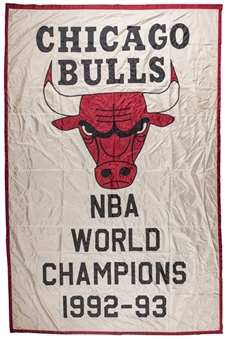 1992-93 Chicago Bulls  NBA Championship Banner- Hung From Old Chicago Stadium